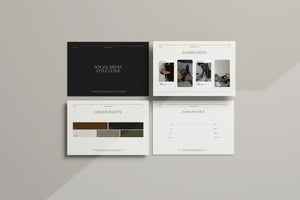 free social media style guide template for smm social media marketing managers - customise in canva