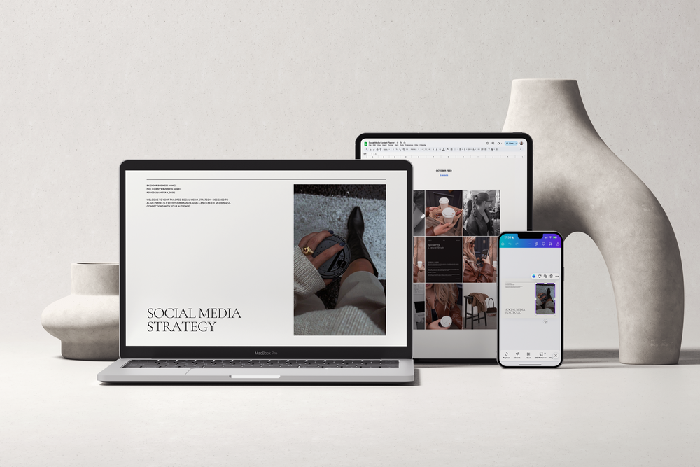 Social Media Canva Templates and Google Sheets Content Calendar Planner for Social Media Managers