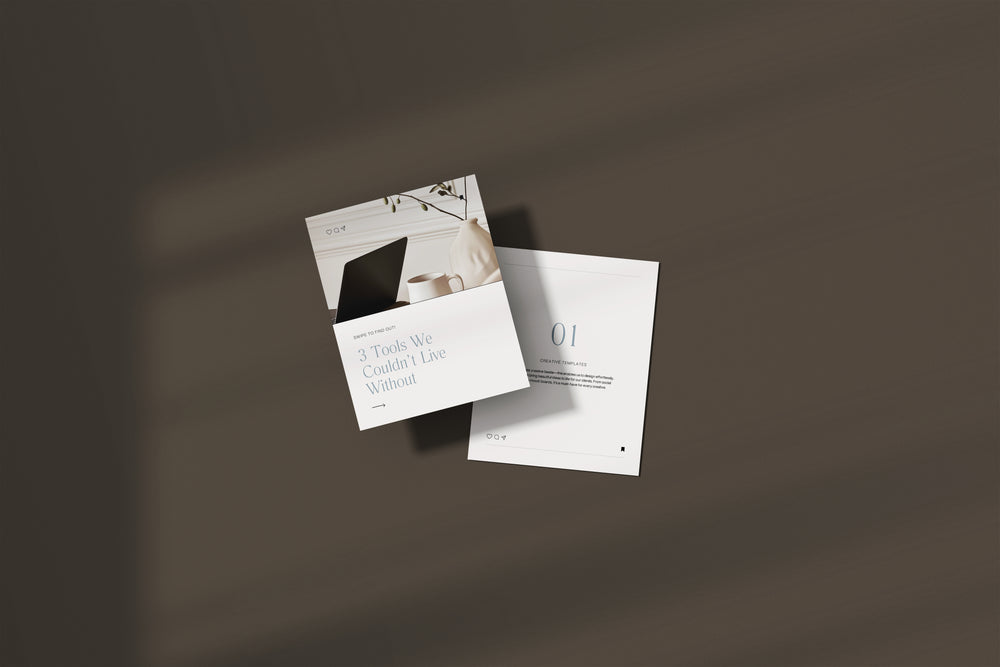 Instagram post templates portrait format, for social media managers freelancers. Carousel templates editable Canva.