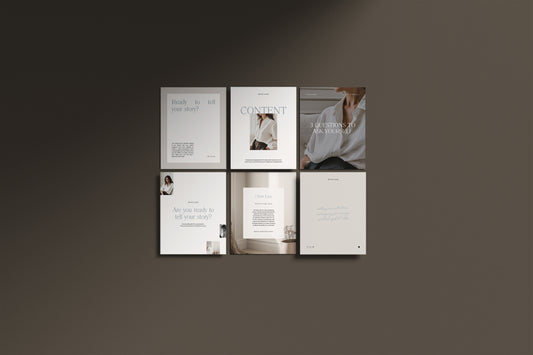 Instagram post templates portrait format, for social media managers freelancers. Carousel templates editable Canva.