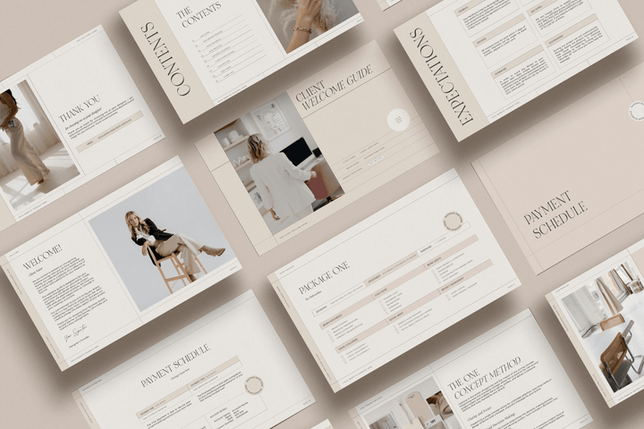 Client Welcome Guide Template in Canva by Sunday Lane Studio - Branding Design Templates Guidelines and more for Brand Graphic & Website Designers - Twenty Two