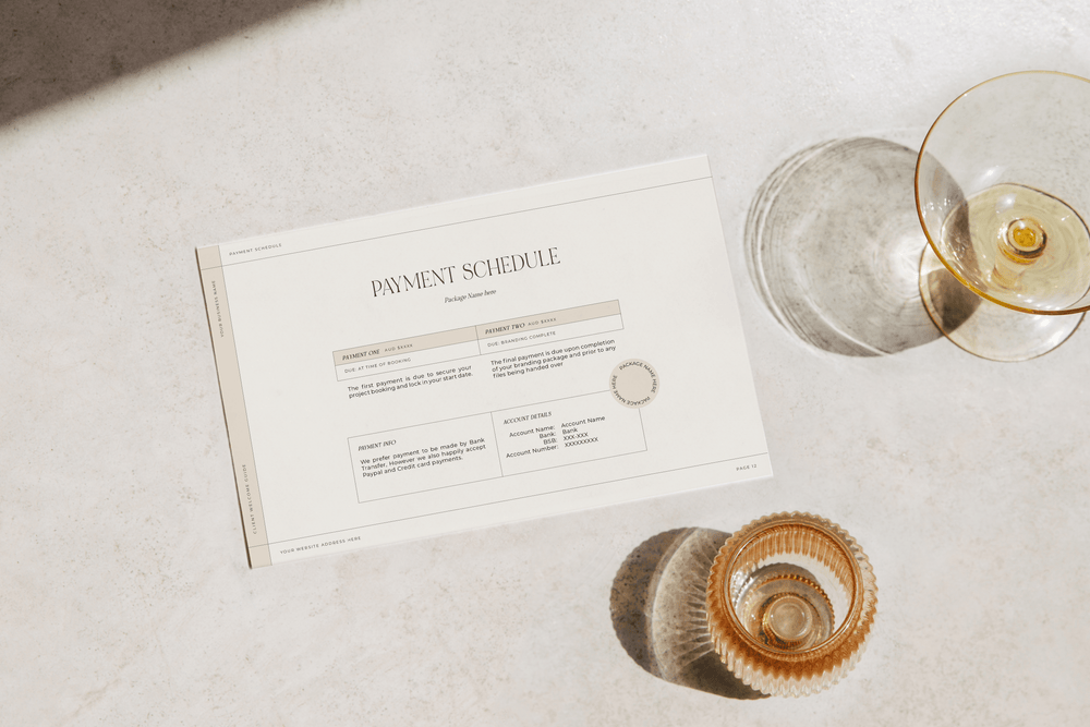 Client Welcome Guide Template in Canva by Sunday Lane Studio - Branding Design Templates Guidelines and more for Brand Graphic & Website Designers - Twenty Two