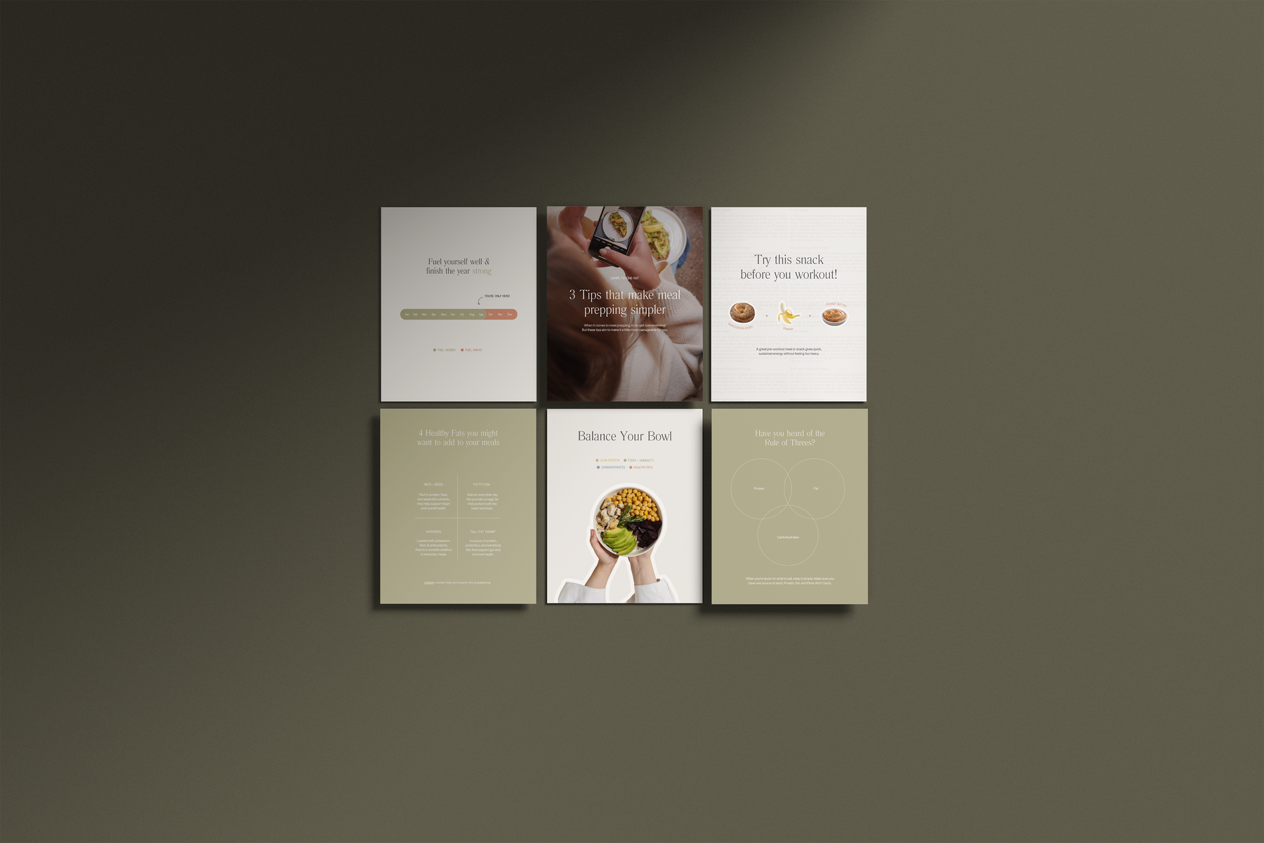 Instagram post and carousel templates for wellness brands, nutrition coaches, and self-care businesses. Aesthetic Canva templates designed for a cohesive Instagram grid layout. Editable and fully customisable social media template pack, perfect for wellness content, lifestyle brands, and content creators.