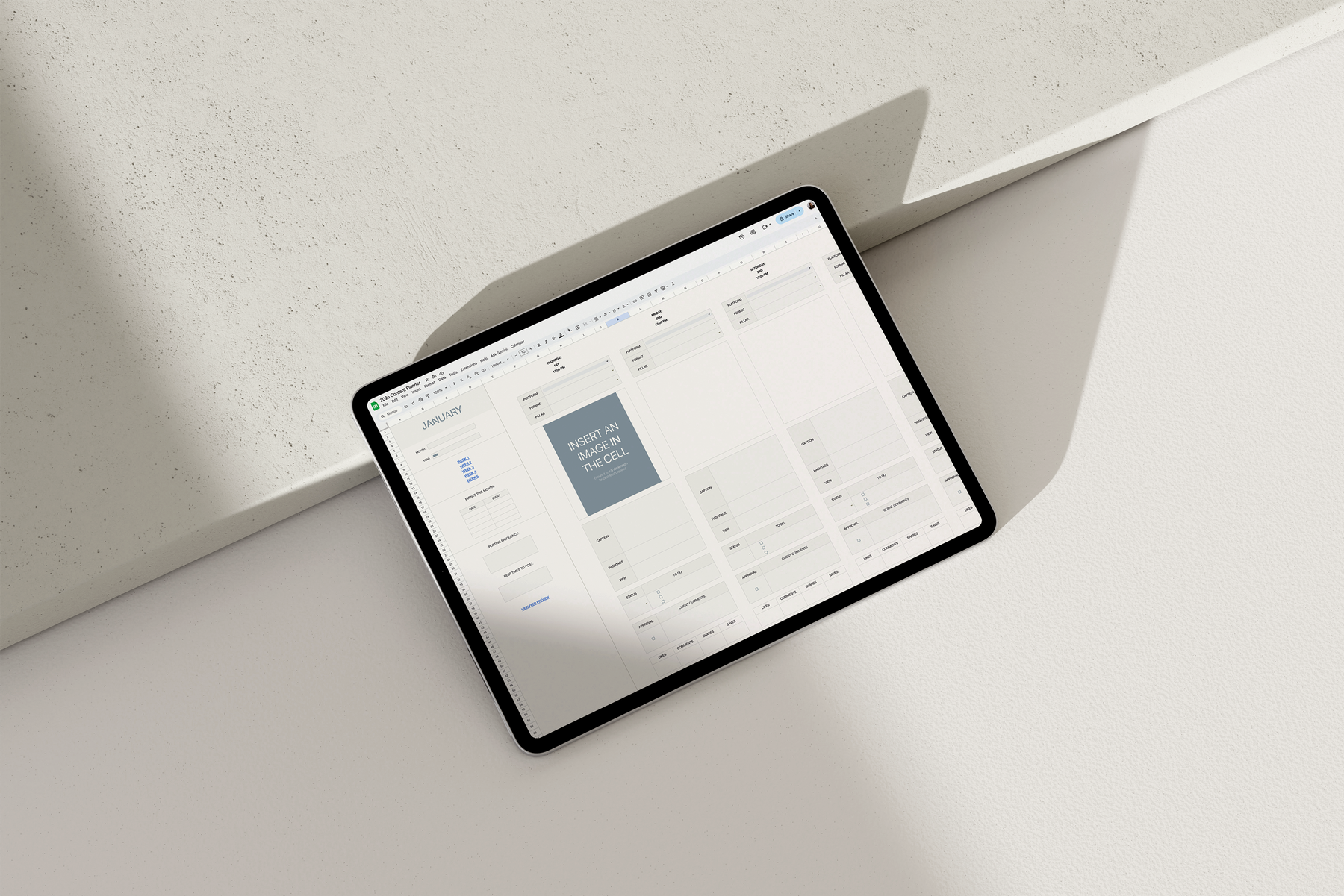 Best Free Social Media Content Planner 2026 — Google Sheets template for social media marketing, Instagram posts, content calendars, strategy planning, feed previews, and analytics.