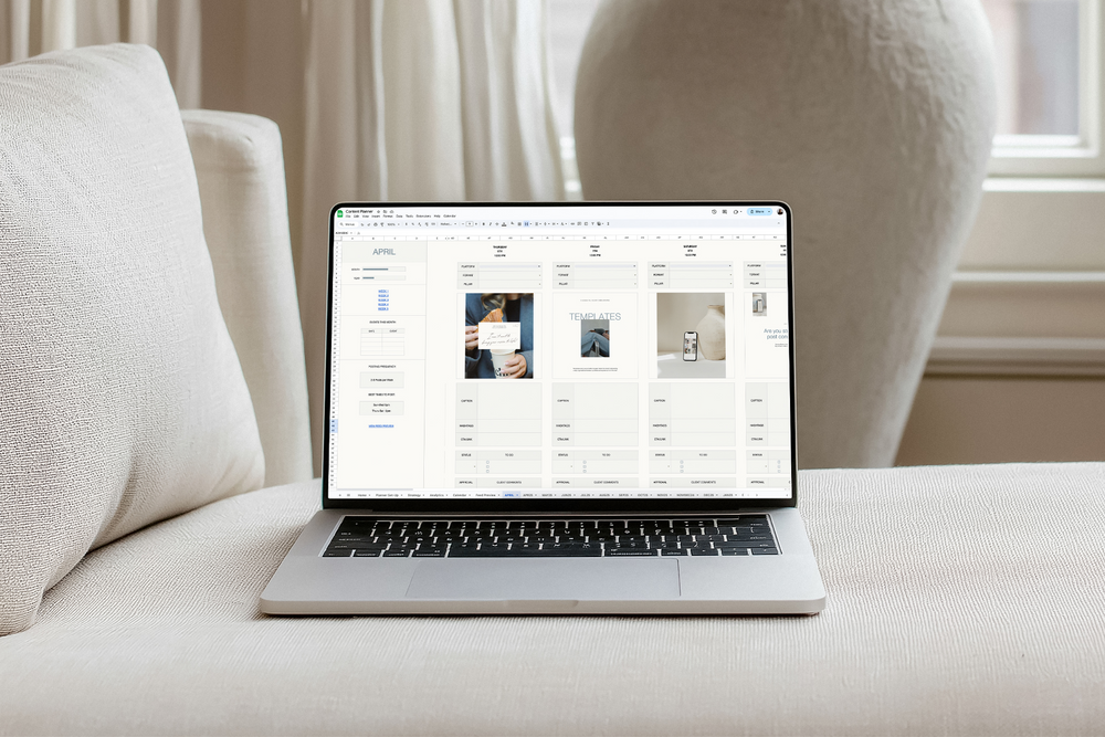 Social media content calendar planner for instagram post plan in 2025