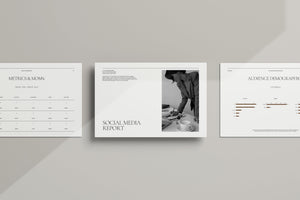 social media monthly report template for smm social media marketing managers - customise in canva 